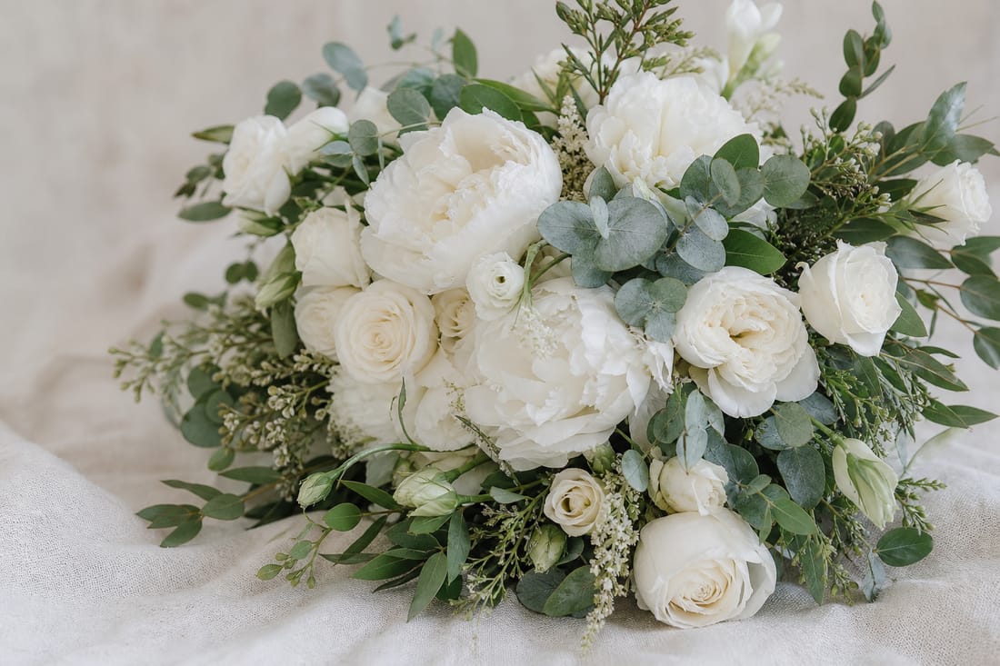 Exemple : bouquet floral de mariage en gros plan
