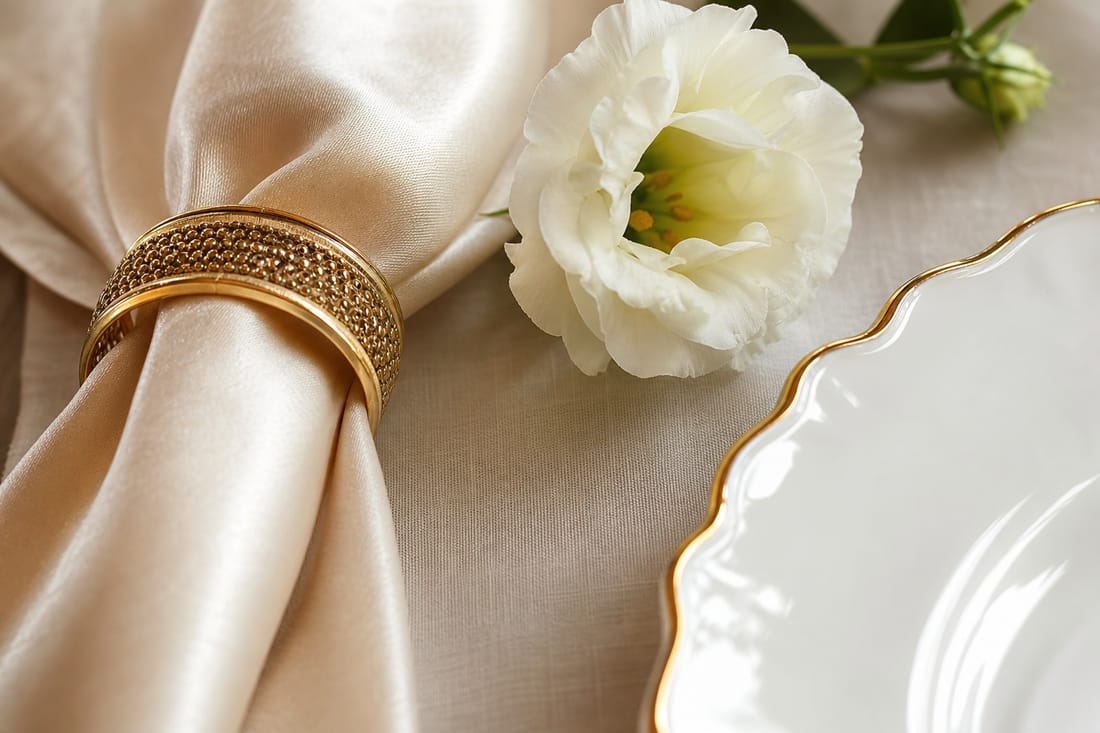 Exemple : détail de décoration de table de mariage